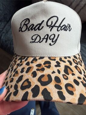 Bad Hair Day Leopard Print Trucker Hat